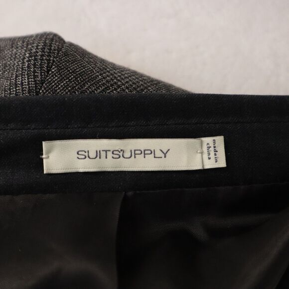 Suitsupply Havana Jetted Slim Men's Size 44 Black 100% Reda 130's Wool Blazer - Picture 6 of 15